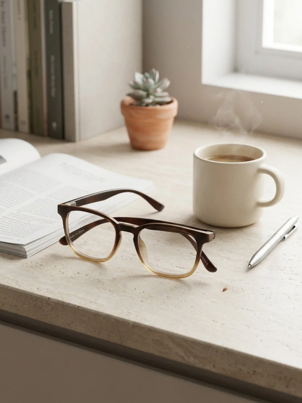 Zenni Optical Ombre Square Glasses Excellent Condition